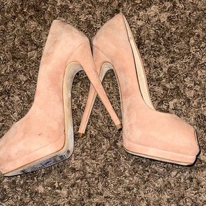 Giuseppe Zanotti Nude Peep Toe Pumps